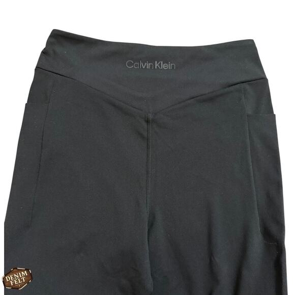 Calvin Klein Sport Performance High-Waist Leggings Black w/Pockets & Logo NEW!! - Picture 6 of 12